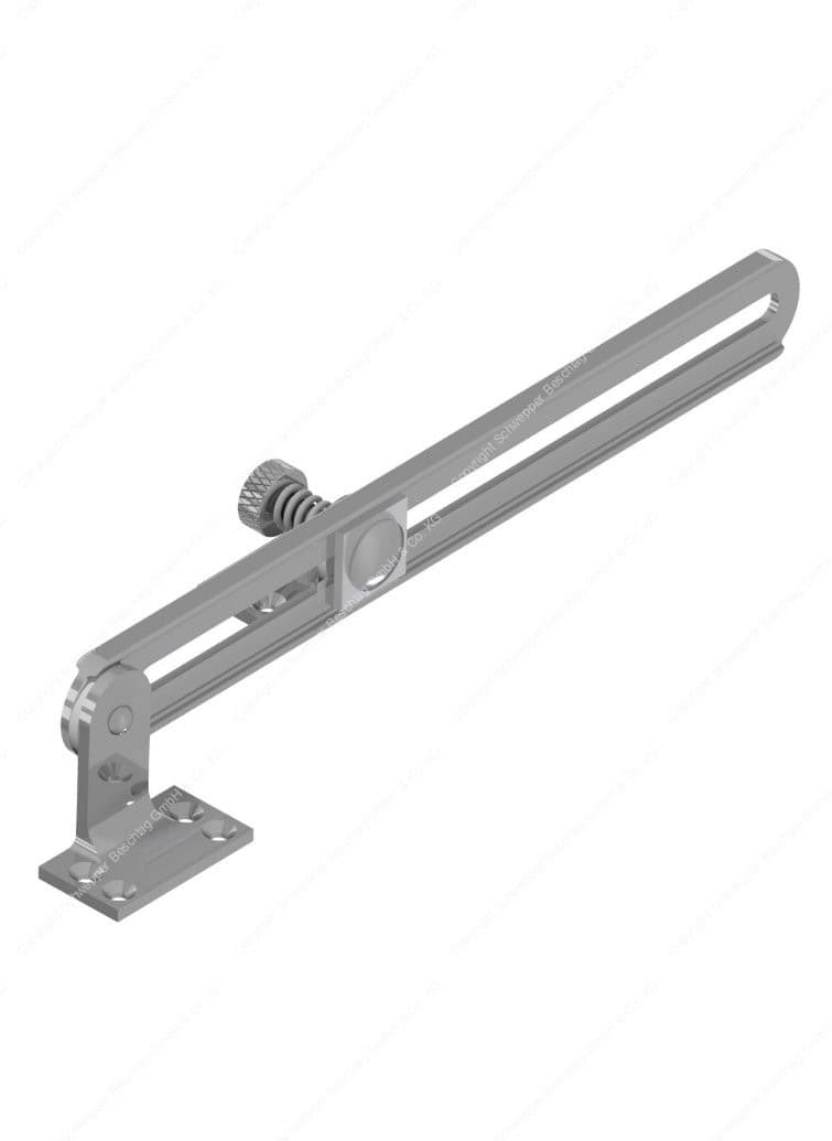 Door stay | door limiter with set-screw for outward opening doors Brass | GSV-No. 5706