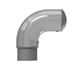 End piece 90 degree left hand Aluminium | GSV-No. 2817 B