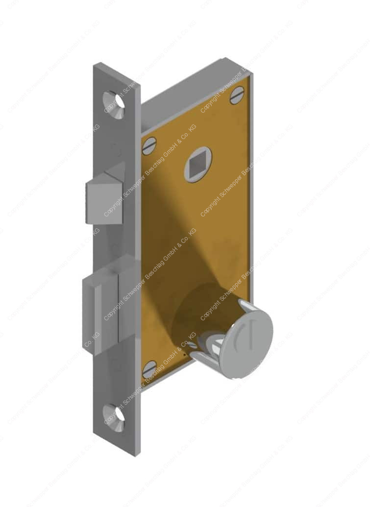 Mortise lock with double cylinder Brass  | GSV-No. 968 Z