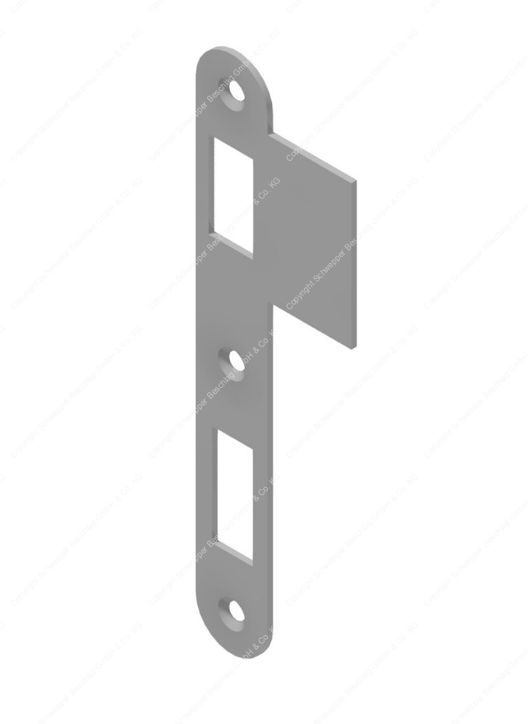 Strike plate for mortises 316 with latch and deadbolt Stainless steel 316L | GSV-No. 316 SB