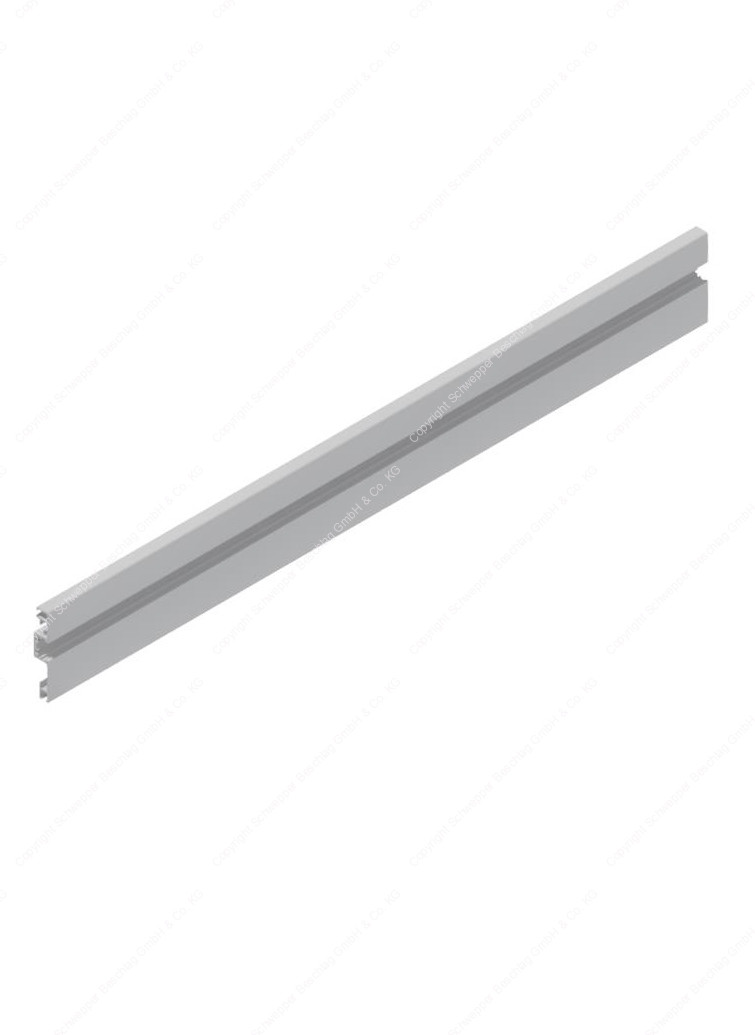Skirting board profile with fixing holes for screws 75mm height Aluminium | GSV-No. 2709 A
